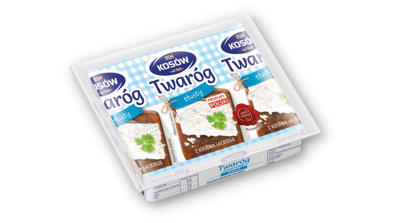 Twaróg tłusty formowany 250g OSM Kosów Lacki