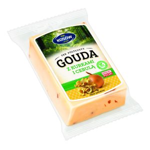 SER GOUDA Z KURKAMI I CEBULĄ kostka 250 g